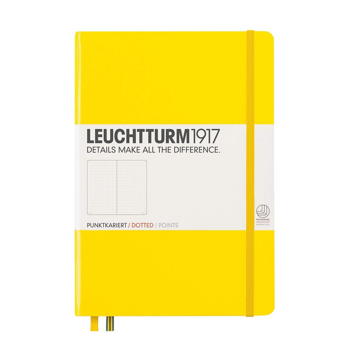 Leuchtturm1917 Medium A5 Dotted Hardcover 249-Page Notebook - Yellow