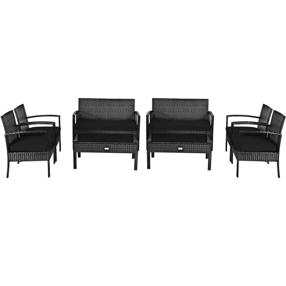 Rattan Cushioned Patio Furniture Set - Rattan Furniture BK