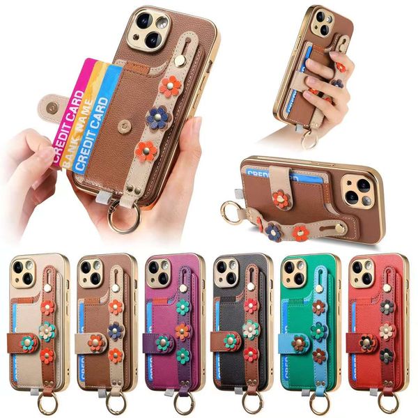For iPhone 15 Pro Max 6.7 Wallet case with Zipper Credit Card Holder, Flip Folio PU Leather Phone cases Shockproof Cover Women girl gift.