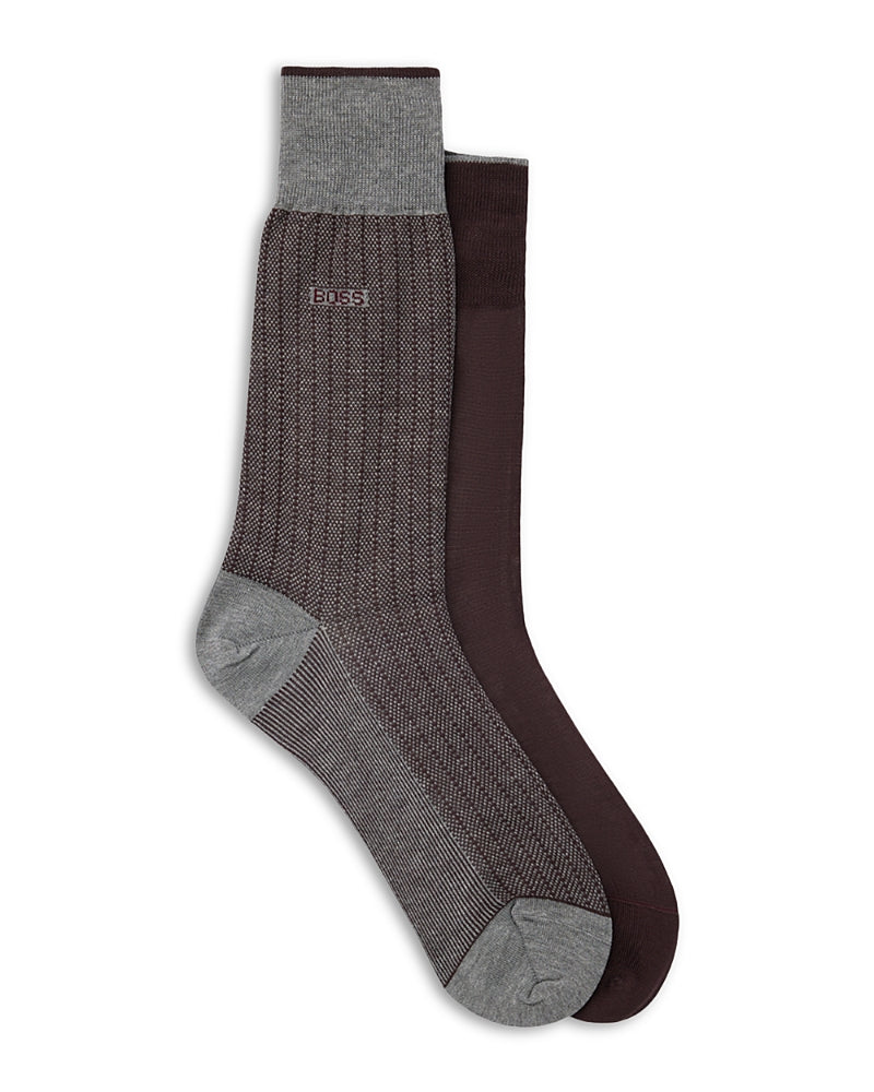 Boss Men's Mini Design Socks, Pack of 2