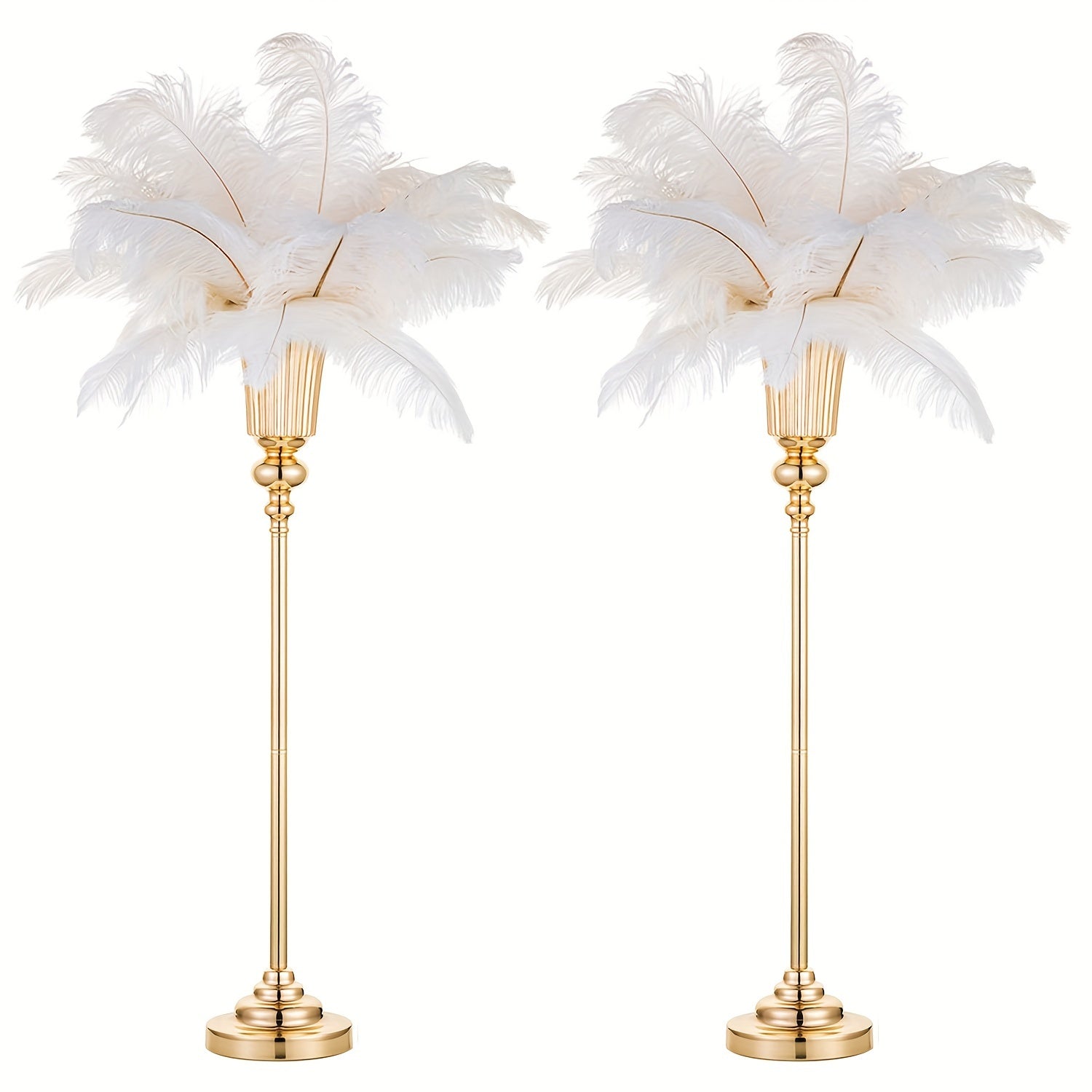 TEMU Set Of 2- Set Of 10 Versatile Golden Centerpiece Vases, Weddings, Banquets, Anniversaries, And Birthdays. Christmas