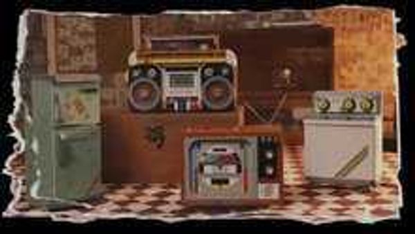 Children&#039;s building blocks retro street view TV refrigerator washing machine puzzle assembling toy boy girl decoration model W250115