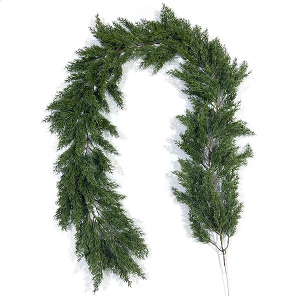 190CM Artificial Plants Christmas Norfolk Pine Dense Garland Wreath Greenery for Xmas Fireplace Home Decor 241120