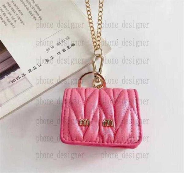 Designer Airpod Case Brand Letters Leather Protector Airpod Cover Cases Fashion Earpods Clothing With Chain Pac3419911 P3J8