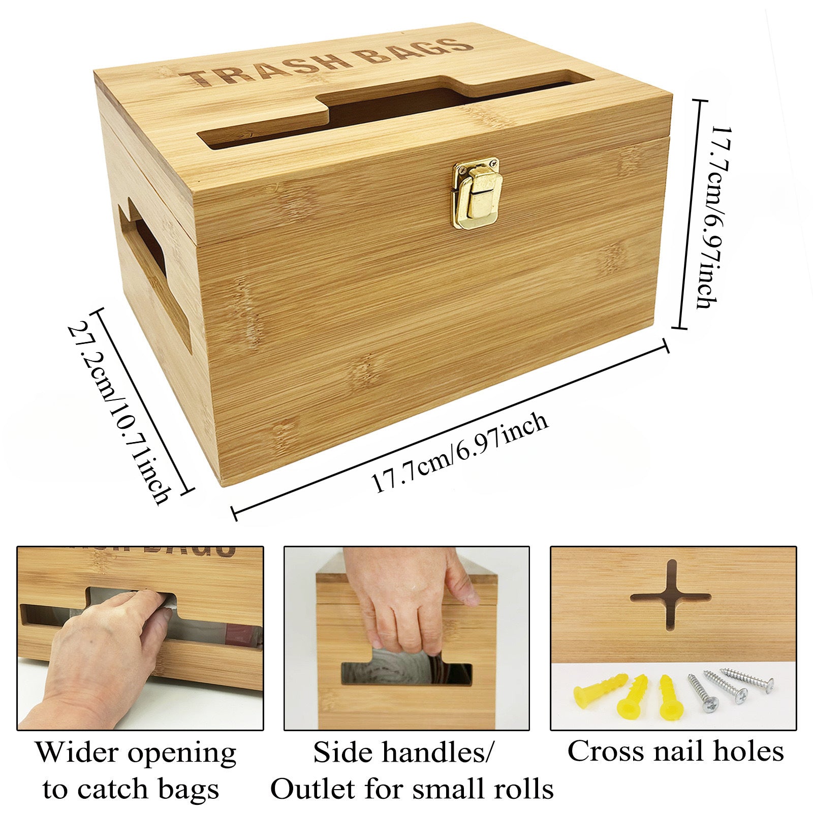 TEMU Storage Box, Sturdy , Large Storage Box, Household Paper Towel-garbage Bag Dispenser, To Use: Desktop Or Wall-mounted, Suitable For Household