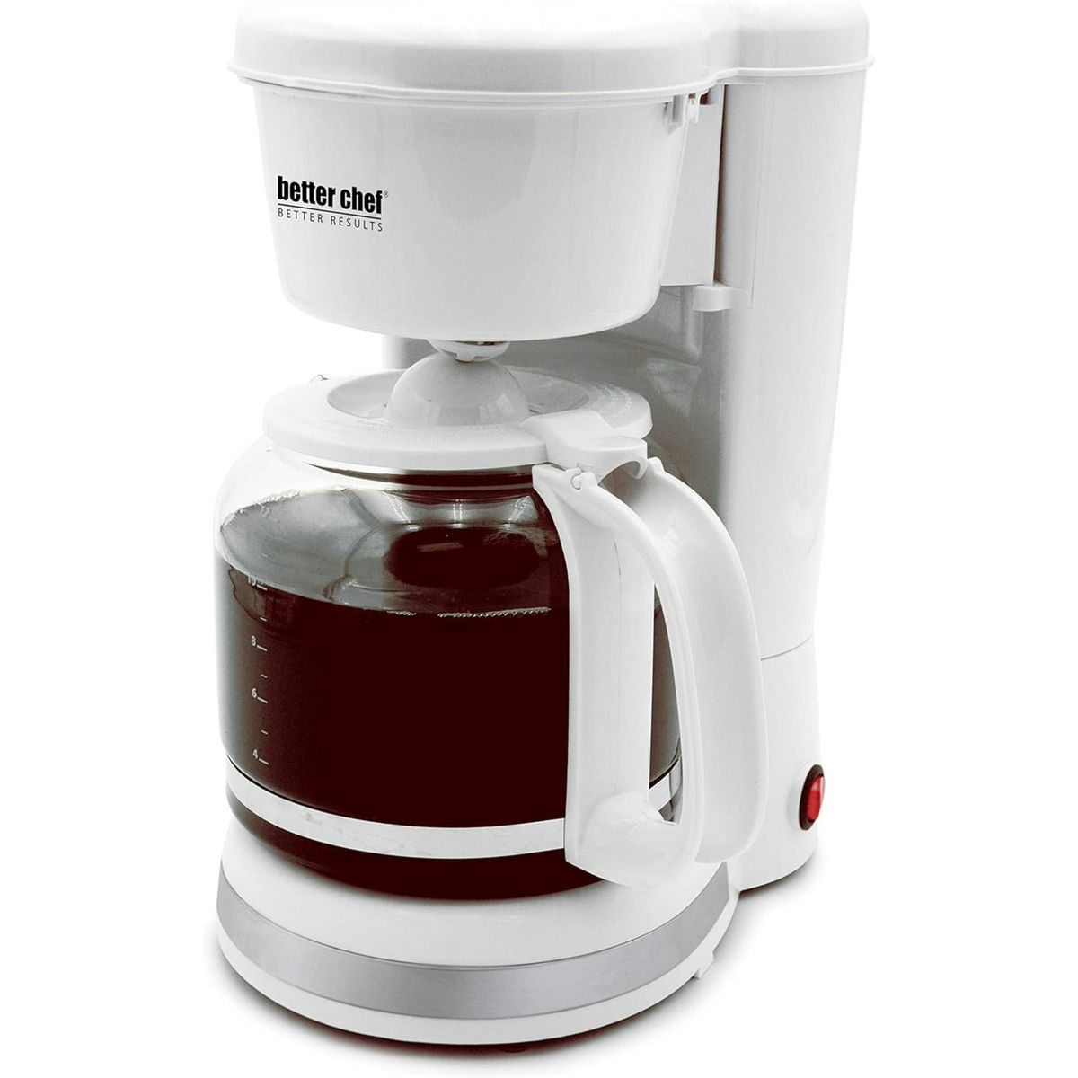 Better Chef 12-Cup Coffeemaker with Grab-A-Cup Feature - White