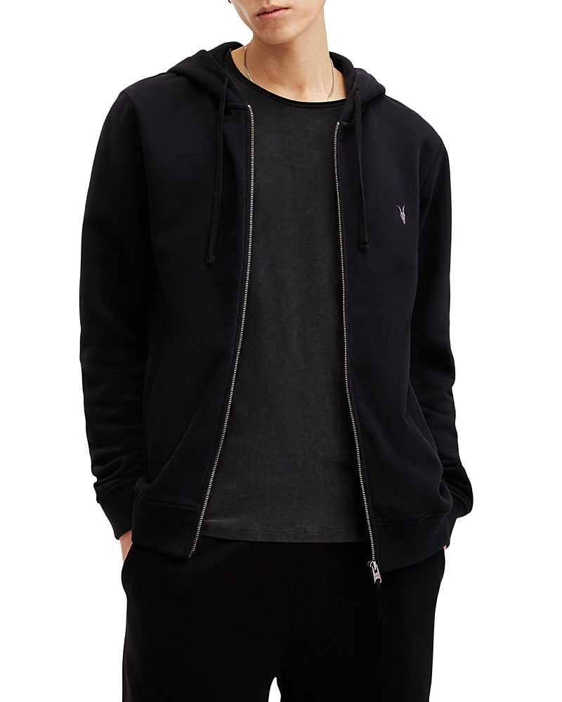 Allsaints Raven Cotton Full Zip Hoodie