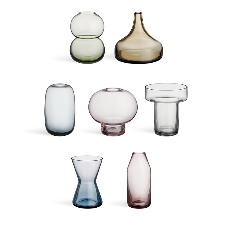 Orrefors Midsummer Mini Vases, Assorted Set of 7