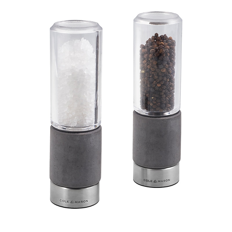 Cole & Mason Regent Concrete and Acrylic Salt and Pepper Mill Gift Set