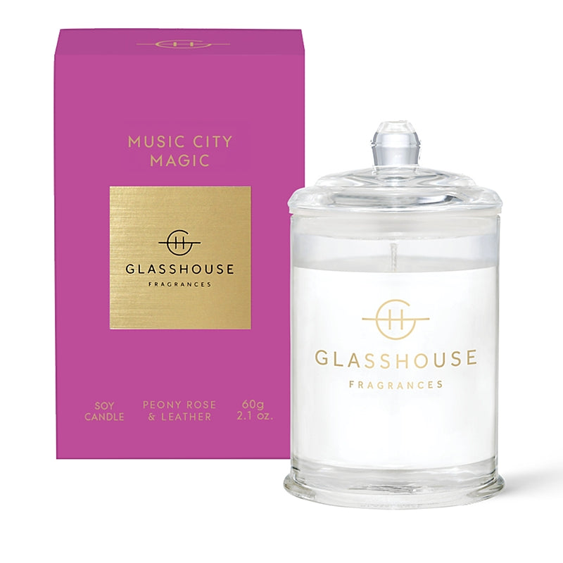 Glasshouse Fragrance Music City Magic Candle 2.1 oz.