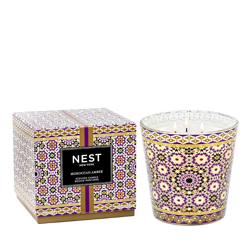 Nest New York Moroccan Amber 3-Wick Candle, 21.1 oz.