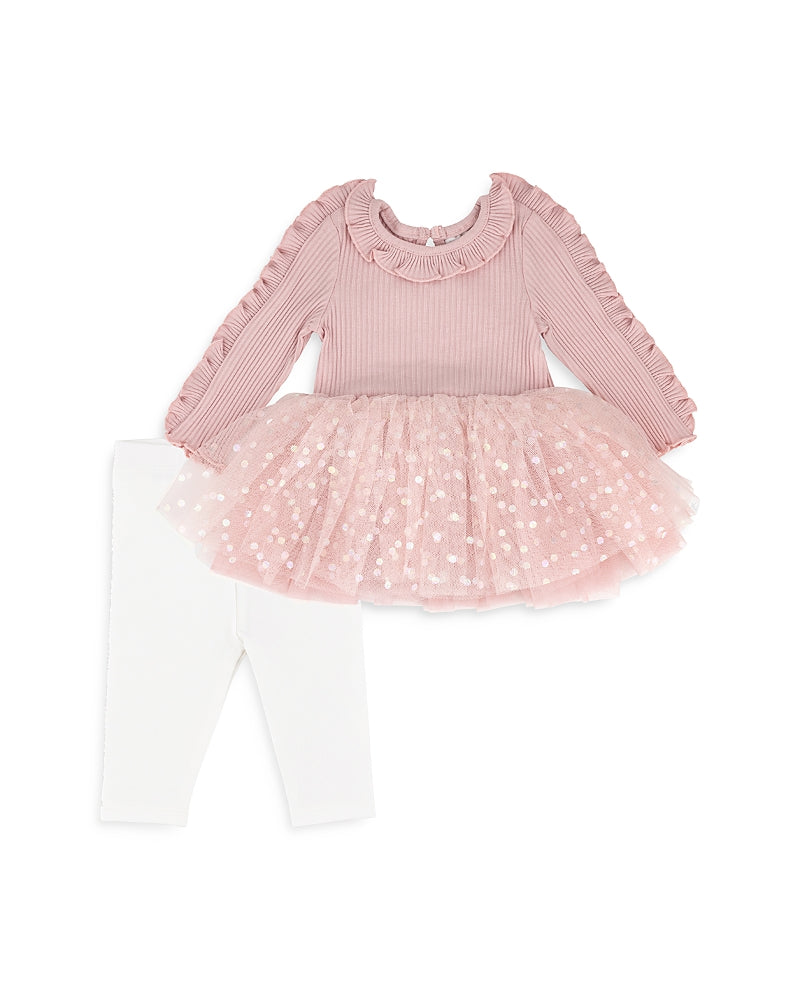 Miniclasix Girls' Tutu Top & Leggings Set - Baby