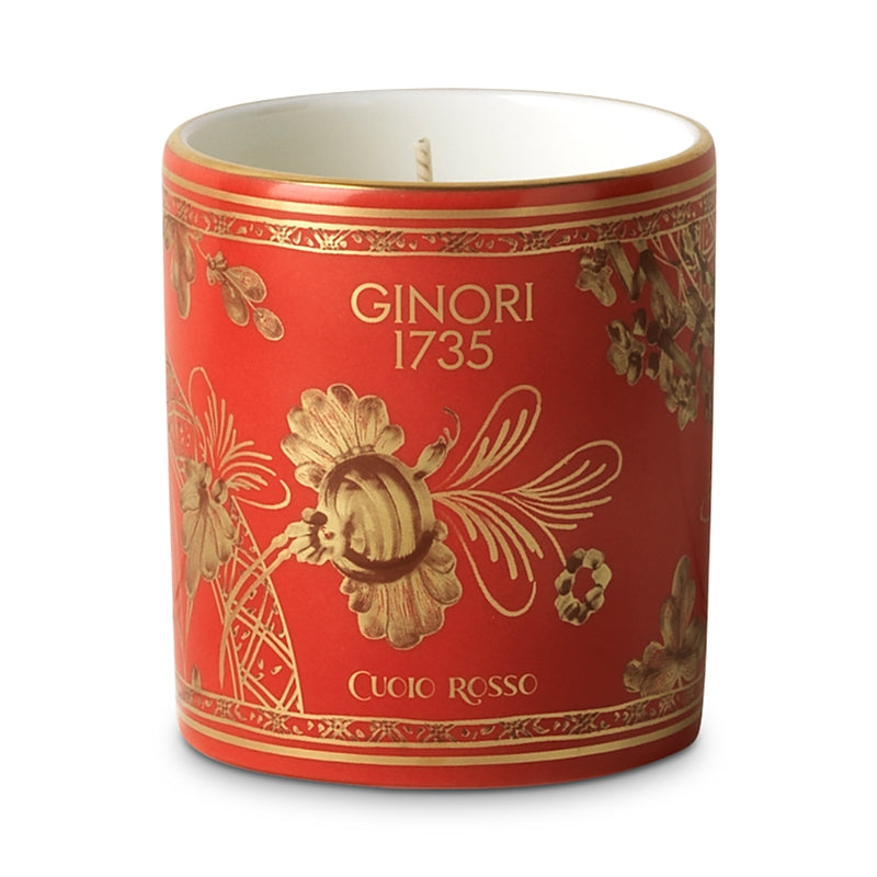 Ginori 1735 Oriente Italiano Scented Candle Cuoio Rosso
