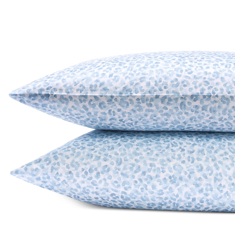Sky Leopard Sateen Standard Pillowcases, Set of 2 - Exclusive