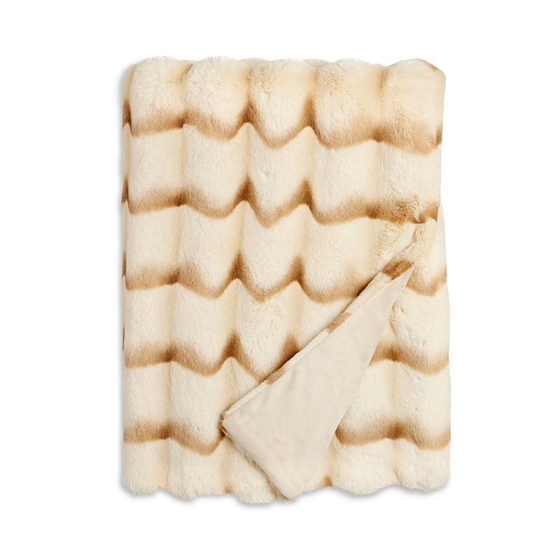 Hudson Park Collection Ripple Faux Fur Throw - Exclusive