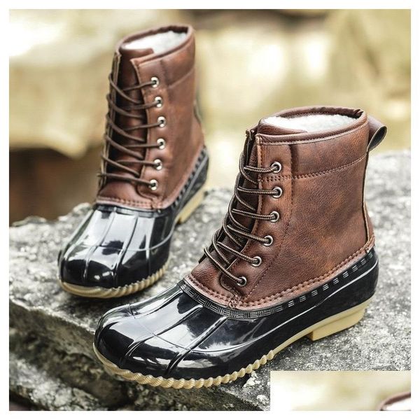Boots Designer Brand Women Waterproof Rain Shoes Laceup Snake Pattern Rubber Rainboots For Woman Winter Boot Drop Delivery Accessorie Dhvr8