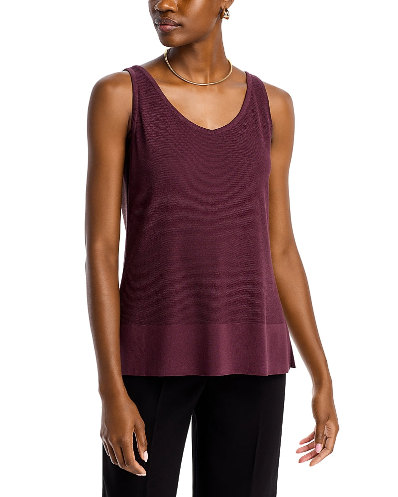 Misook V Neck Soft Knit Tank