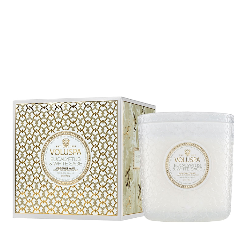 Voluspa Eucalyptus & White Sage Boxed Luxe Candle 30 oz.