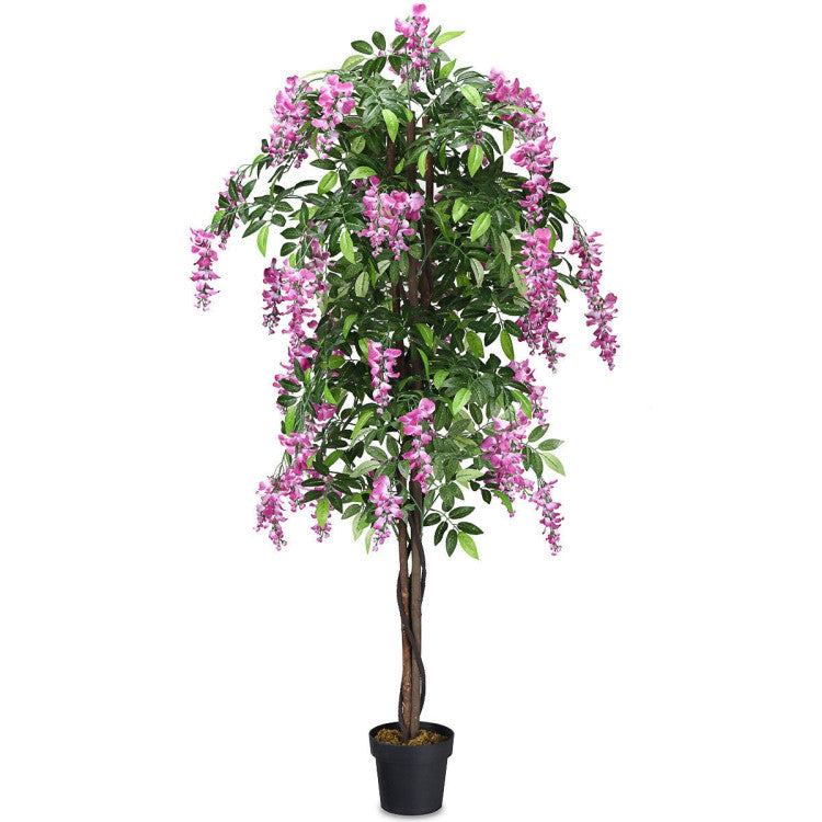 4 to 6-Foot Artificial Plants (4 Options) - 6-Foot Artificial Wisteria