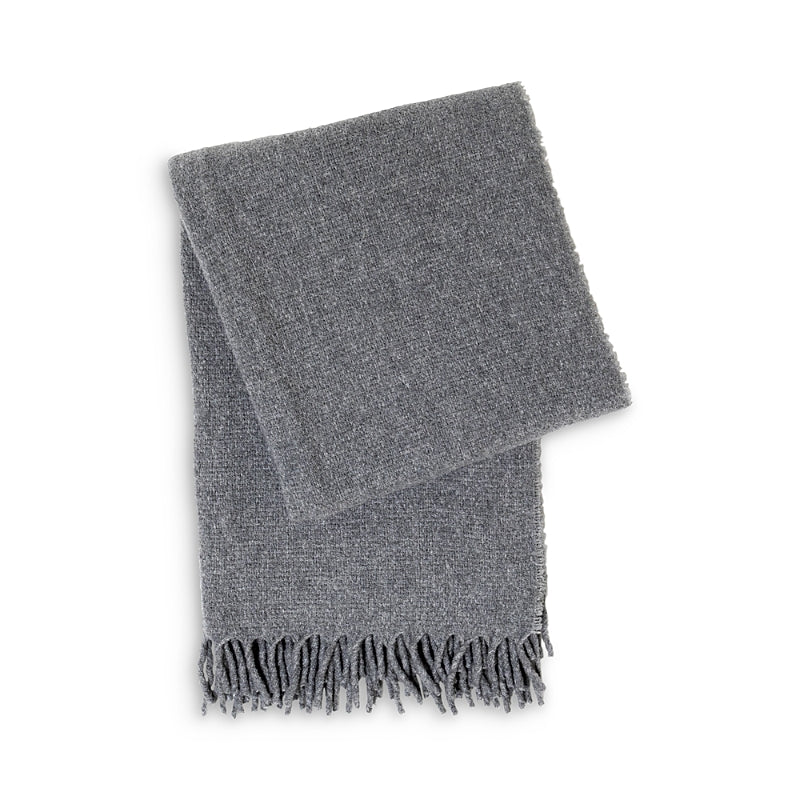 Frette Boucle Silk, Wool, Cashmere Fringed Throw Blanket, 51 x 74 - Exclusive