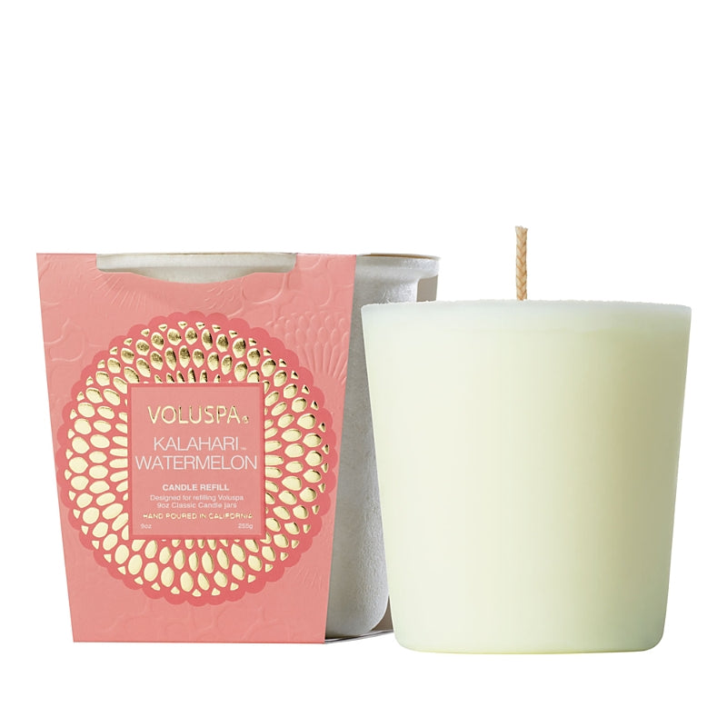 Voluspa Kalahari Watermelon Classic Candle Refill, 9 oz.