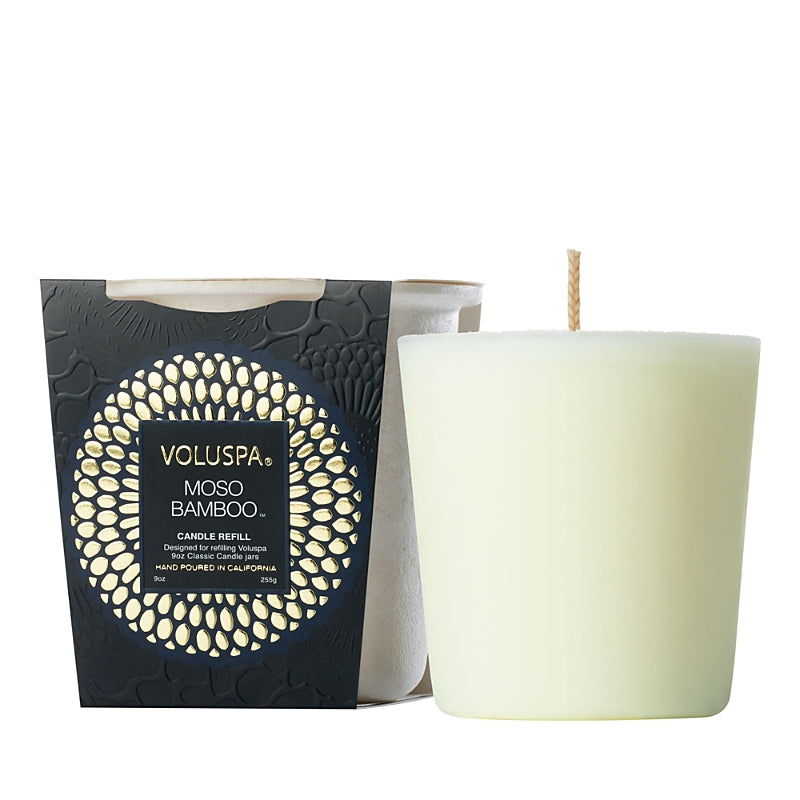 Voluspa Moso Bamboo Classic Candle Refill, 9 oz.