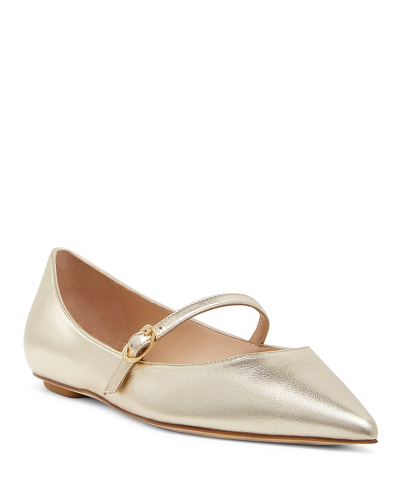 Stuart Weitzman Women's Emilia Pointed Toe Mary Jane Flats