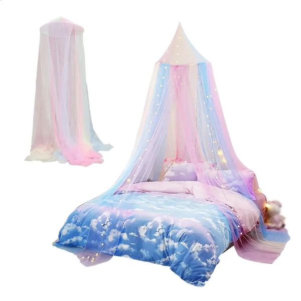 Rainbow Bedspread Girls Room Canopy Bed Net Suitable for Single Bed-Single Bed--Double Bed Girls Room Decor 250206