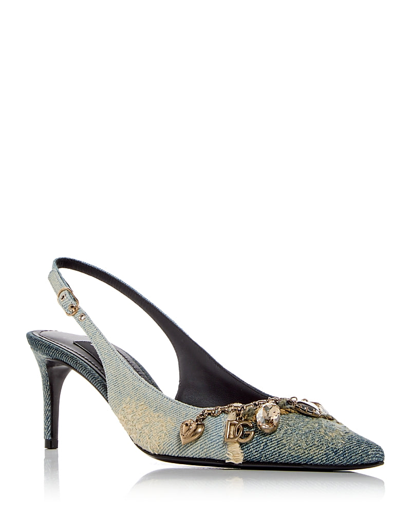 Dolce & Gabbana Women's Charms Slingback Pumps
