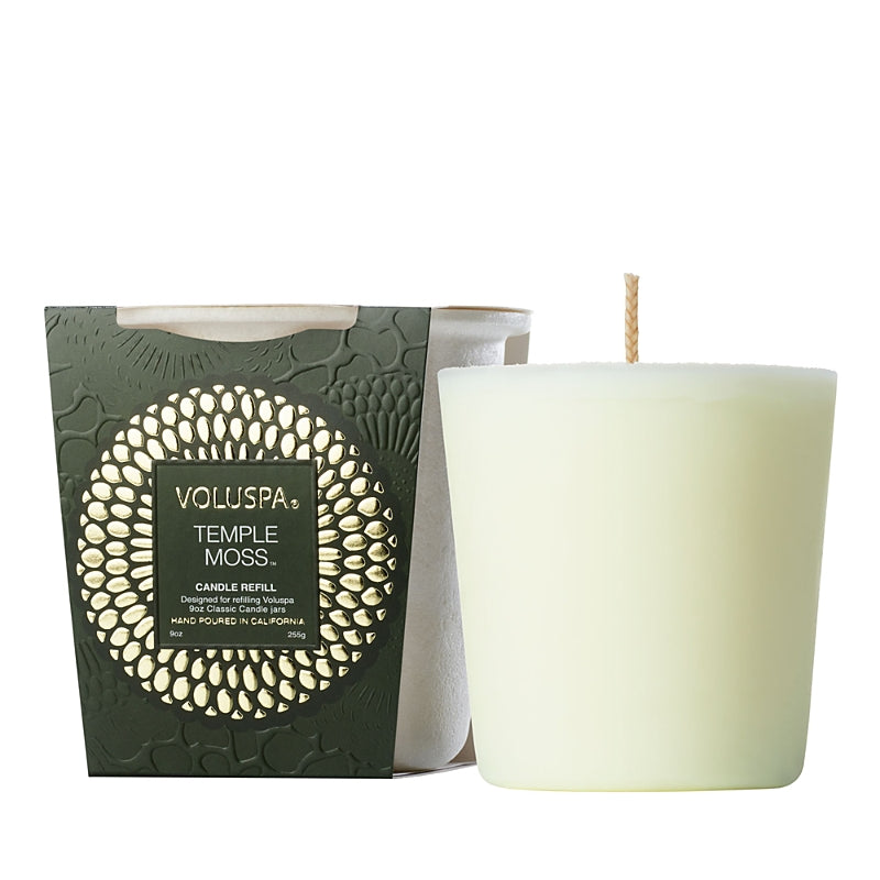 Voluspa Temple Moss Classic Candle Refill, 9 oz.