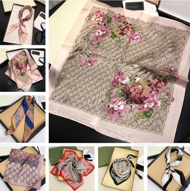 2024 Designer Letters Print Floral Silk Scarf Headband for Women Fashion Long Handle Bag Scarves Shoulder Tote Luggage Ribbon Head Wraps Squ