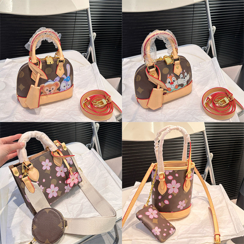 Designer Bags Women Shoulder Bag Hobos Purse Brown Old Flower Tote Bag Letter Genuine Leather Bags Crossbody Handbag Lady Purses Luxury Female backp