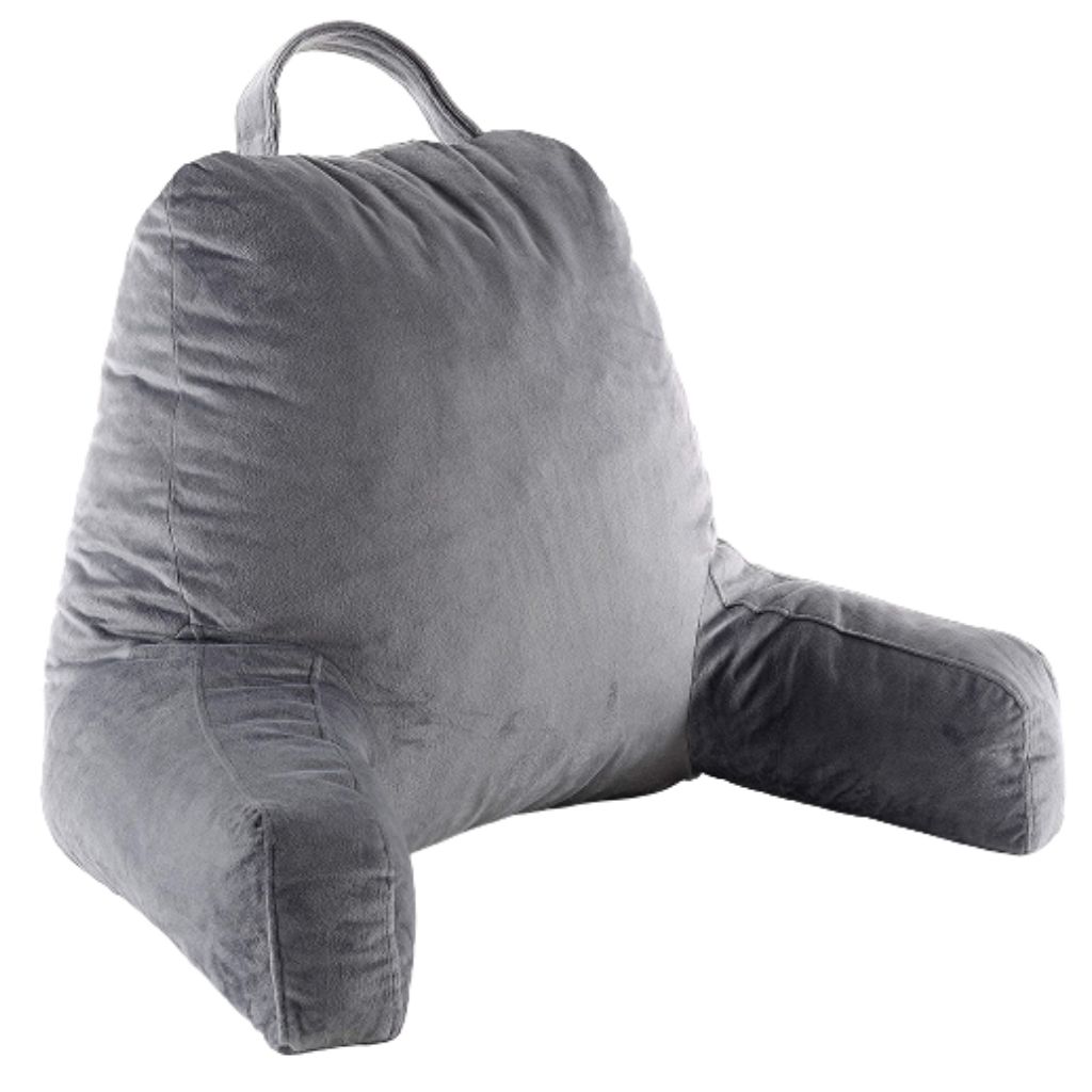 Kids' Reading and Gaming Pillow with Armrests - Gray
