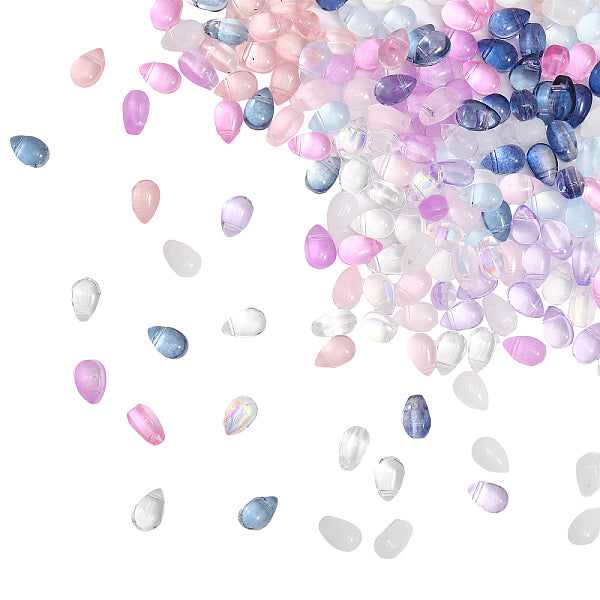 168 Stück 12 Farben transparente handgemachte Bunte Malerei-Charms