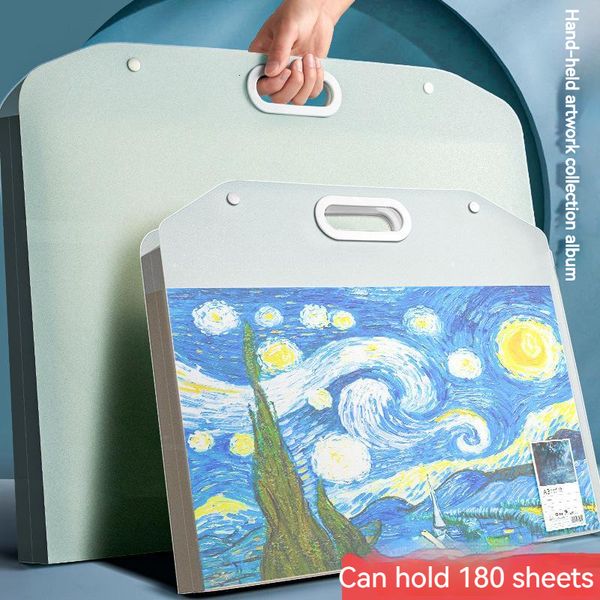 Filing Supplies A3 4k Art Sketch Paper Storage Painting Bag Waterproof Handbag Po Album This Folder Data Box 230706