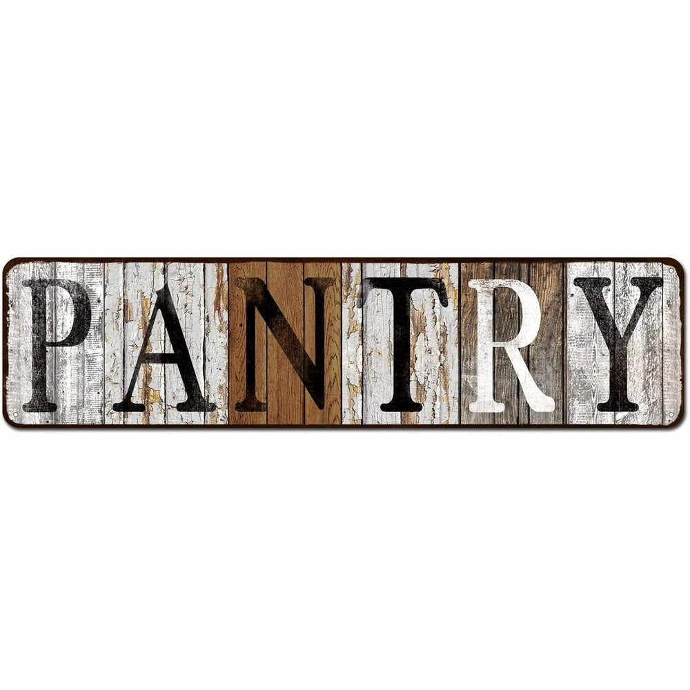 TEMU Pantry Sign Farmhouse Signs Wall Decor Art Country Decorations Rustic Vintage Home Tin Plaque Kitchen Gift 4"x16"
