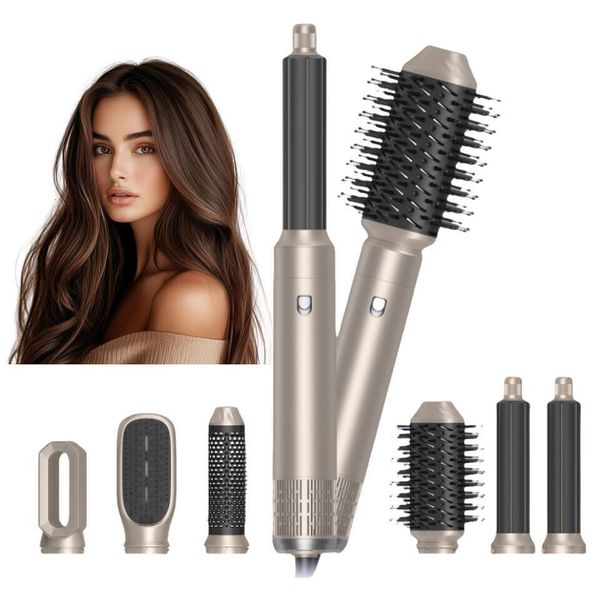 shanshi Professional 6 IN 1 multi styler and hairdryer curler brush Ionic One Step Dryer Hair Straightener Curler Styg Tools