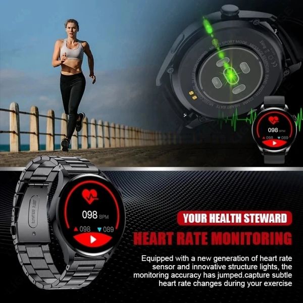 GT4 Pro Smart Watch For Men Women AMOLED 390*390 HD Screen Heart Rate Bluetooth Call IP68 Waterproof SmartWatch 2024 New Pk GT3