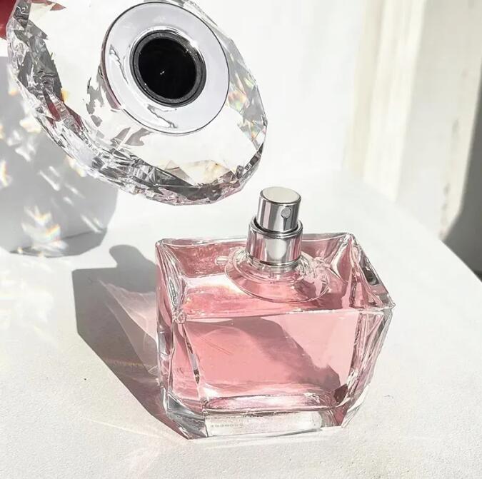 Crystal yellow pink Diamond Woman Perfume Fragrance 90ml Eau De Toilette Long Lasting Good Smell EDT Lady Girl Parfum Cologne Spray Fast Ship