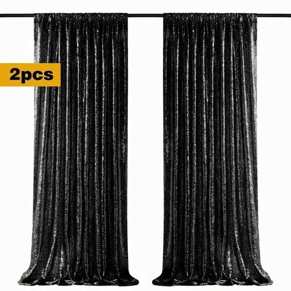 Christmas Decorations 2x8 feet sparkling sequin background curtains rose gold used for wedding birthday baby shower party decoration Q240927