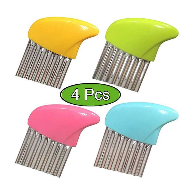 Crinkle Wavy Chopper, 4Pcs Stainless Steel French Fries Cutter Slicer - Perfect for Potato, Carrot, Vegetable, Fruit Cutting