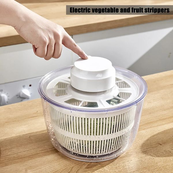 Vegetable Tools Dehydrator Vegetables Salad Spinner Lettuce Leaf Fruit Drain Basket Dryer Hand Crank Kitchen For Washing Home Gadget s