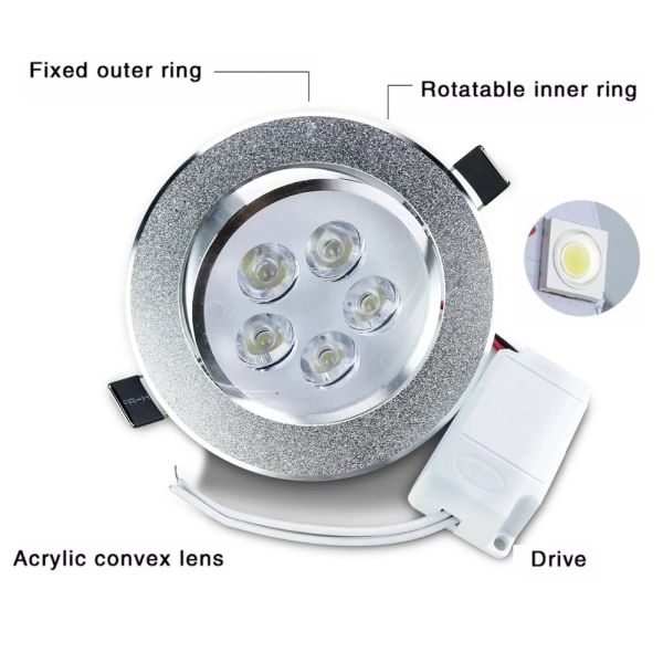 12-9-7-5 LED Ceiling Light 85-265V Ceiling Downlight LED Bulb Lamp Recessed Spot Light LED Driver For Home Decor Indoor Lighting