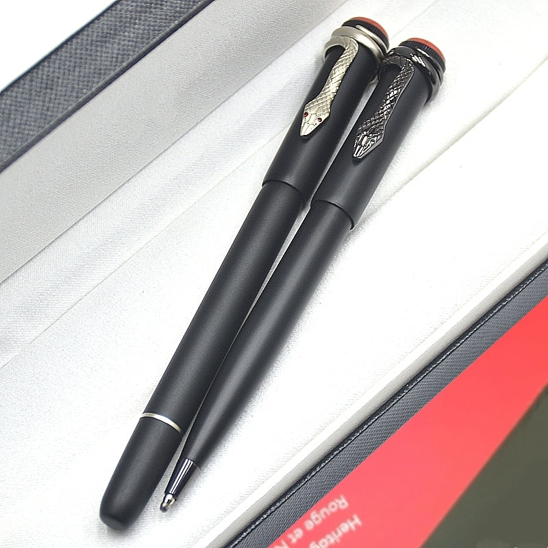 Special Edition Collection Heritage Series Matte Black Rollerball Pen Ballpoint Pen Unique Snake Clip Office School Writing Ink Fountain Pens