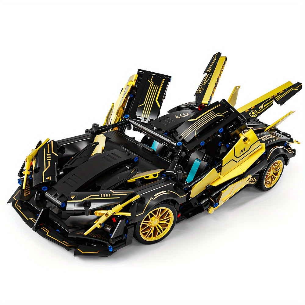 TEMU Sports Car Building Blocks Toys, 1:14 Scale Adult Challenge Racing Car Model Building Set, Birthday Gifts For Adult, 1224 Pieces