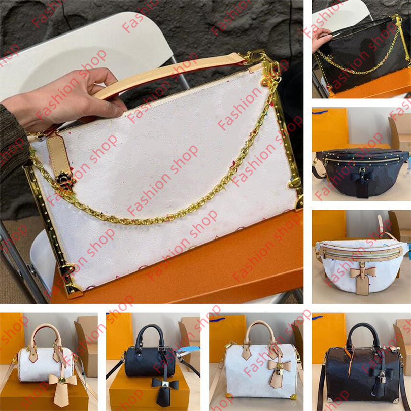 Designer pillow bag women Speedys Trunk Speedyss Ban dou liere 30 handbag takashi murakami High Rise bumbag Lucky Trunk high quality Shoulder crossb