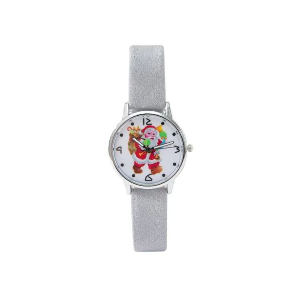 Other Clocks Women Christmas Style Round dial Santa pattern bottom Fashion personality belt quartz watch montre de luxe gifts A89