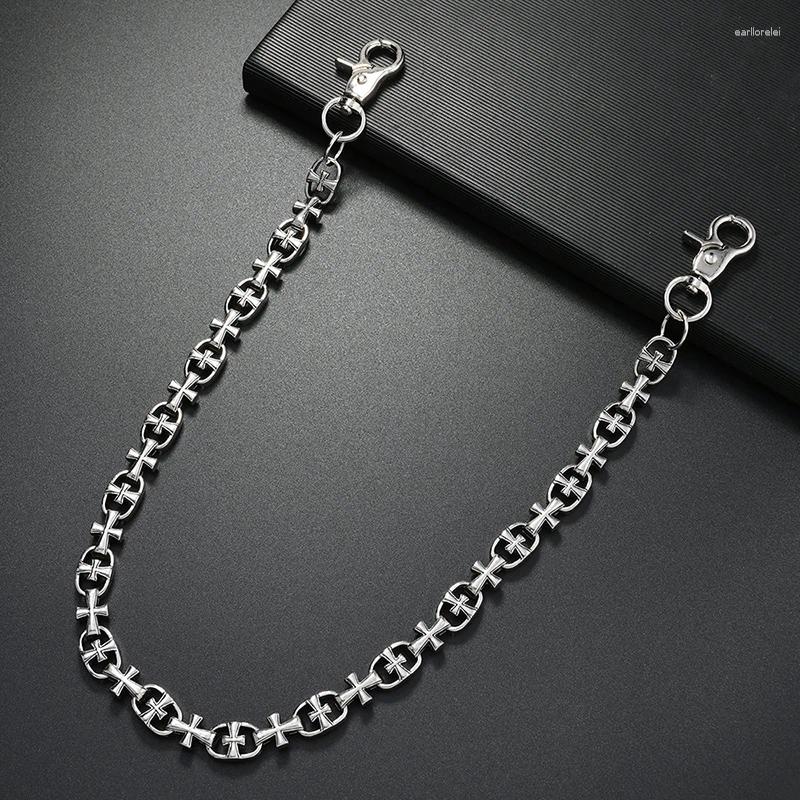 Keychains Punk Style Metal Dice Chain Belt For Men Hip Hop Gothic Pants Retro Waist