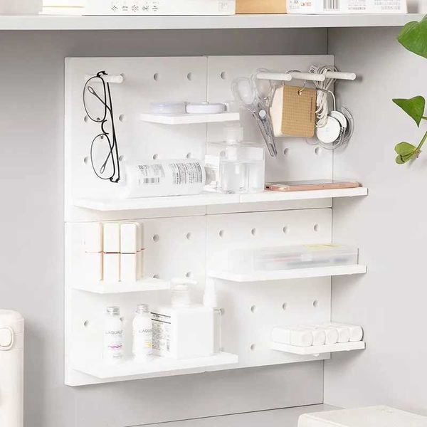Storage Holders Racks Non perforated wall shelf storage rack organizer for home decoration kitchen bedroom hanging wall nail board storage r