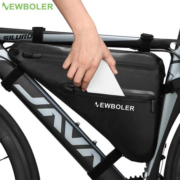 NEWBOLER bicycle bag front tube frame handle waterproof bicycle bag triangular bag frame bracket bicycle accessories W241008 W241008